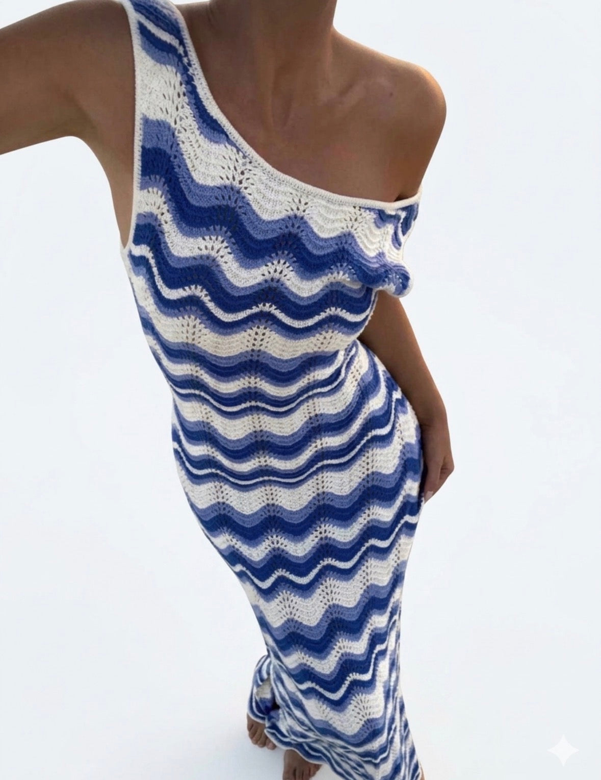 The Amalfi Zig Zag knit cover up