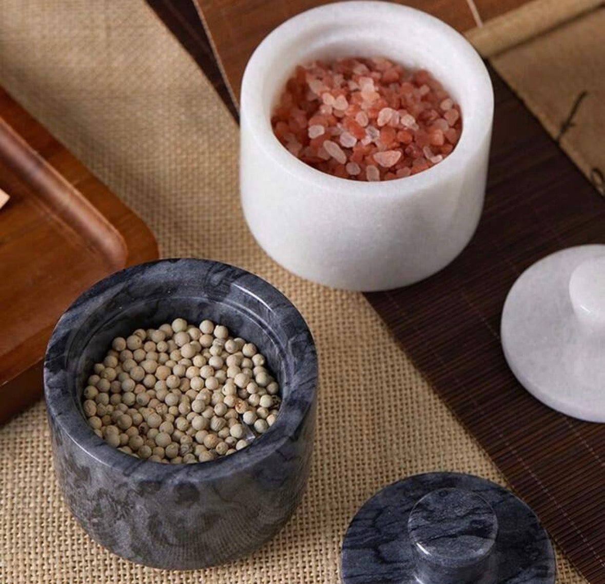 The Artisanal Marble Salt & pepper cellar