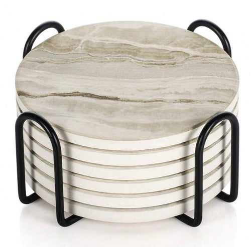 Marble coasters - set of 6