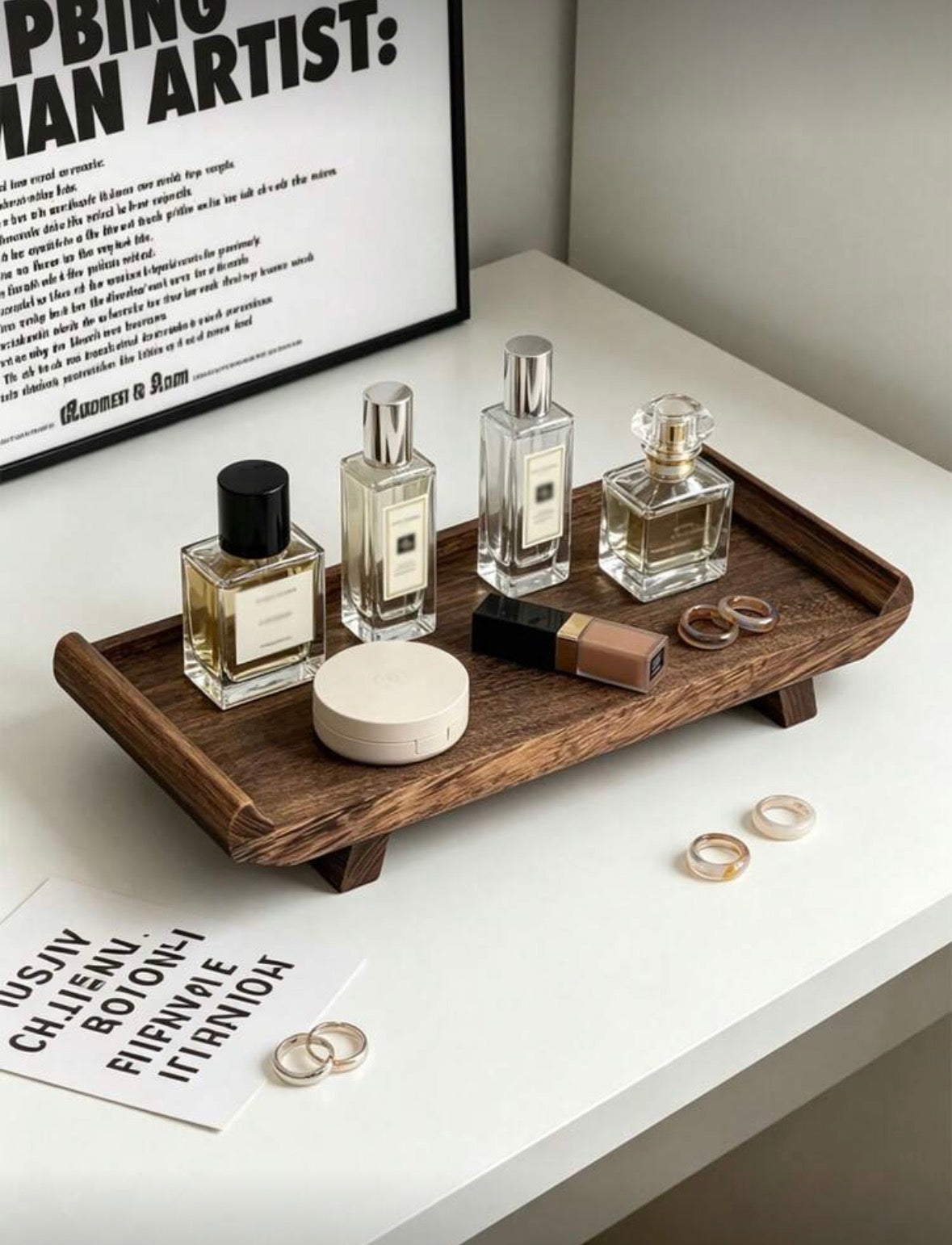 The Kyoto Elevated Wooden Vanity Tray