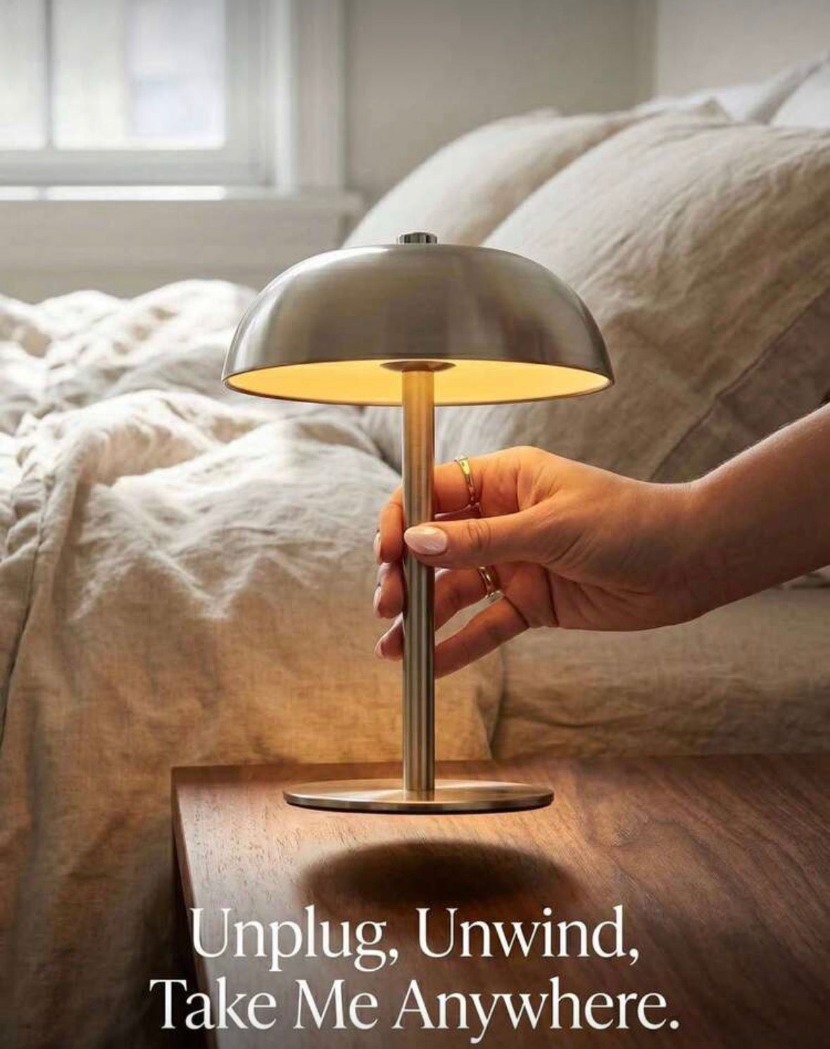 The Halo Cordless Mushroom Lamp