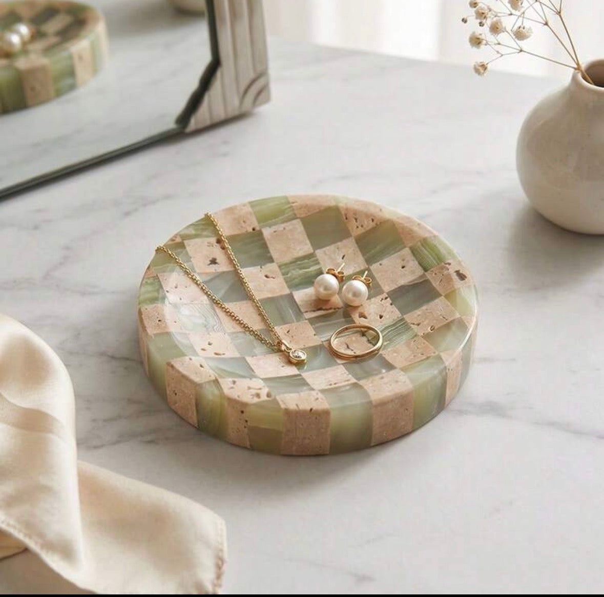 The Checkered Stone Trinket Dish