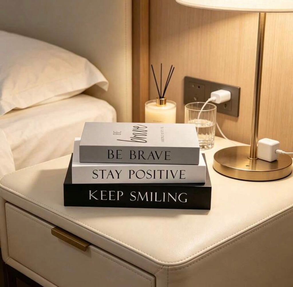 Positive mindset set of 3 decorative books