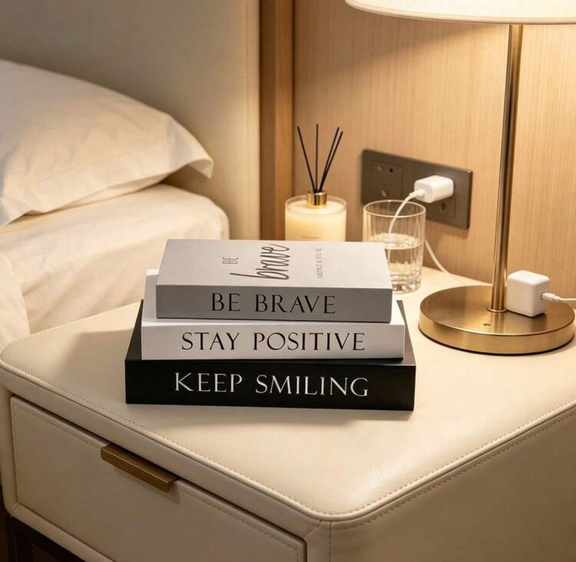 Positive mindset set of 3 decorative books