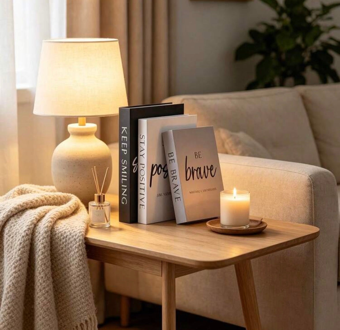 Positive mindset set of 3 decorative books